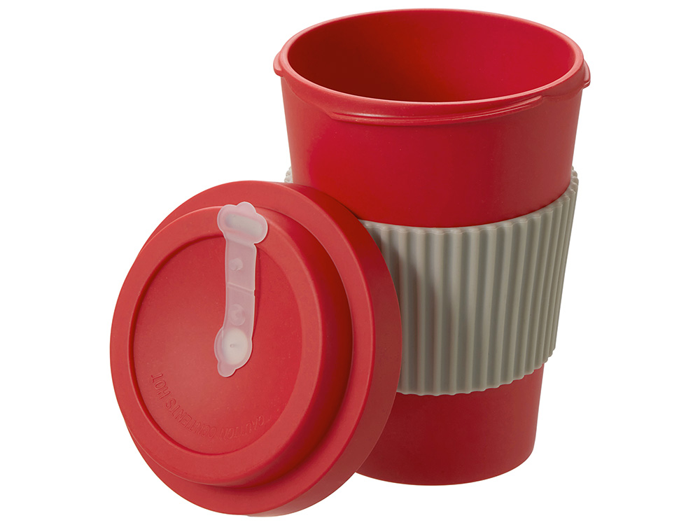 Термокружка Muffin из натуральных волокон, красный