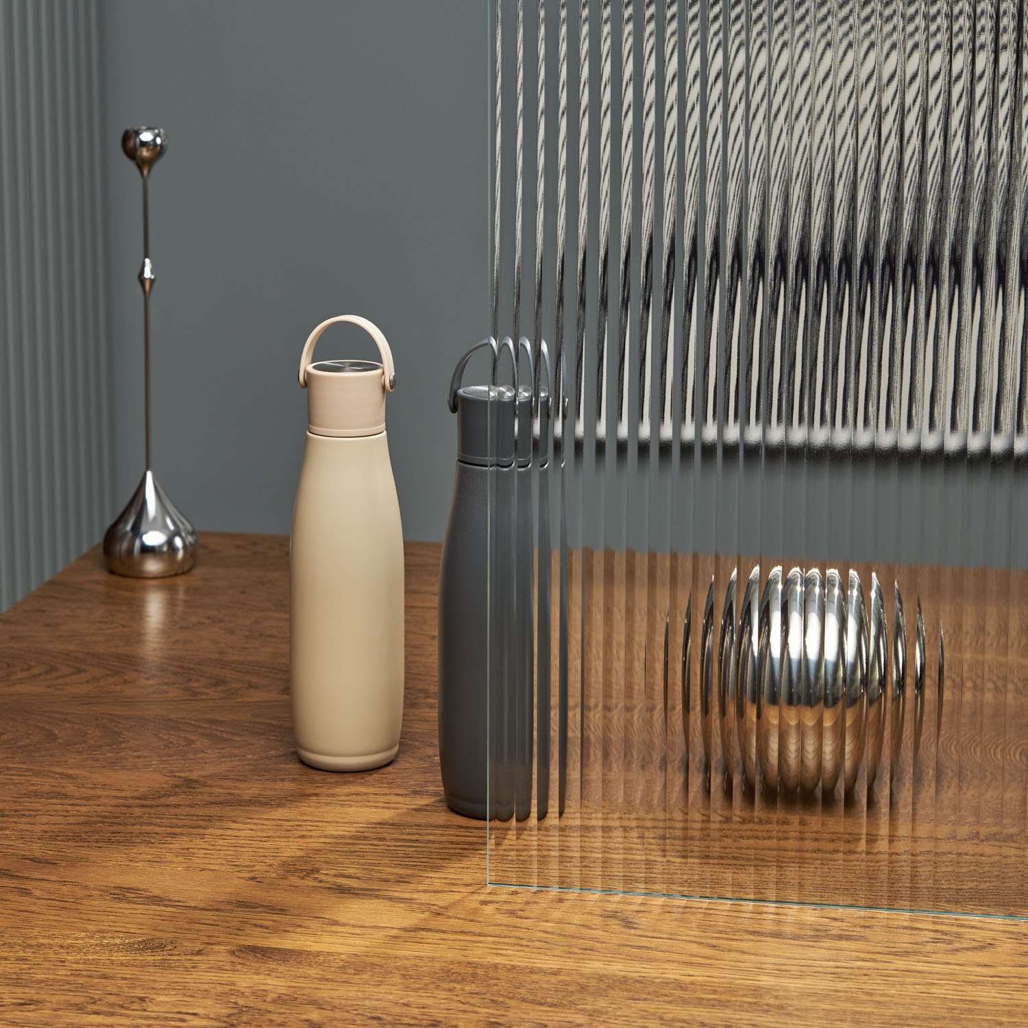 Термобутылка вакуумная герметичная Боска (Bosca), серая