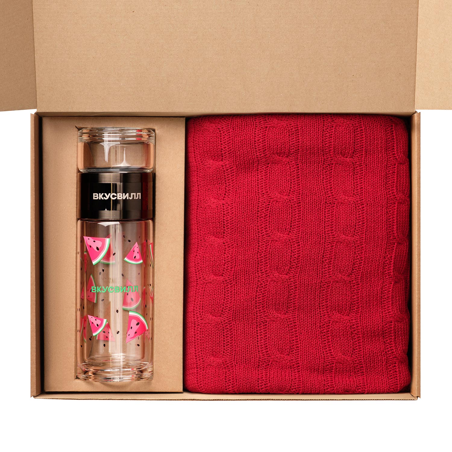 Доп. ложемент для бутылки Терсо (Terso) / Бьянка (Bianca) / Аравия (Aravia) / Прима (Prima) в среднюю универсальную коробку, крафт (арт.21002.020) — пример нанесения логотипа (Portobello подарочная упаковка) | Print Logo