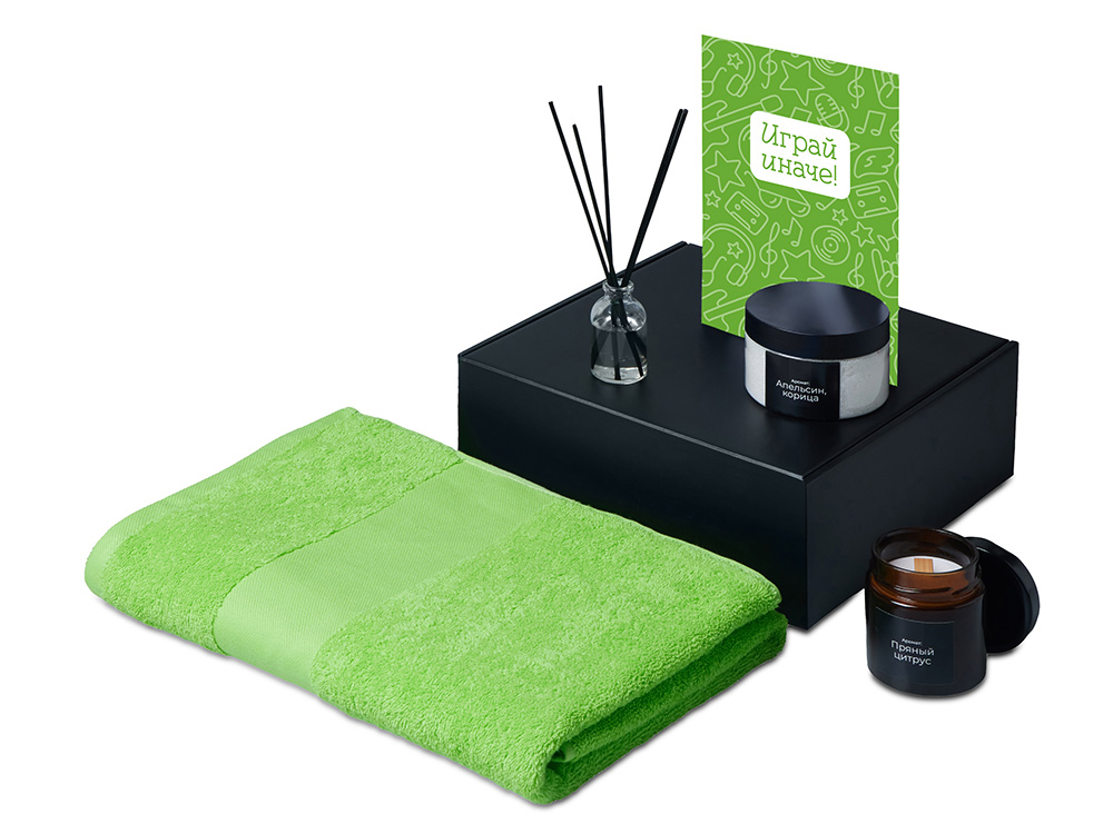 Подарочный набор Re:y. Care с полотенцем, солью для ванны и диффузором