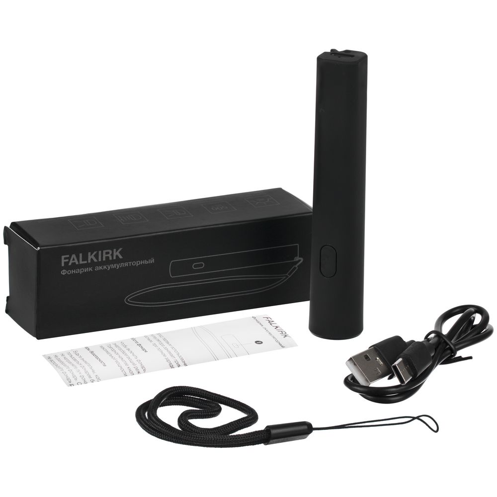 Фонарик аккумуляторный Falkirk фото на сайте Print Logo.