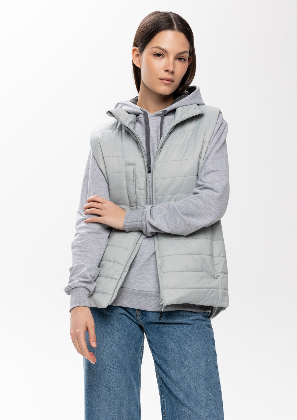 Жилет унисекс утепленный STAN таффета, 65, 87, Светло-серый,  (72)  (56/XXXL)