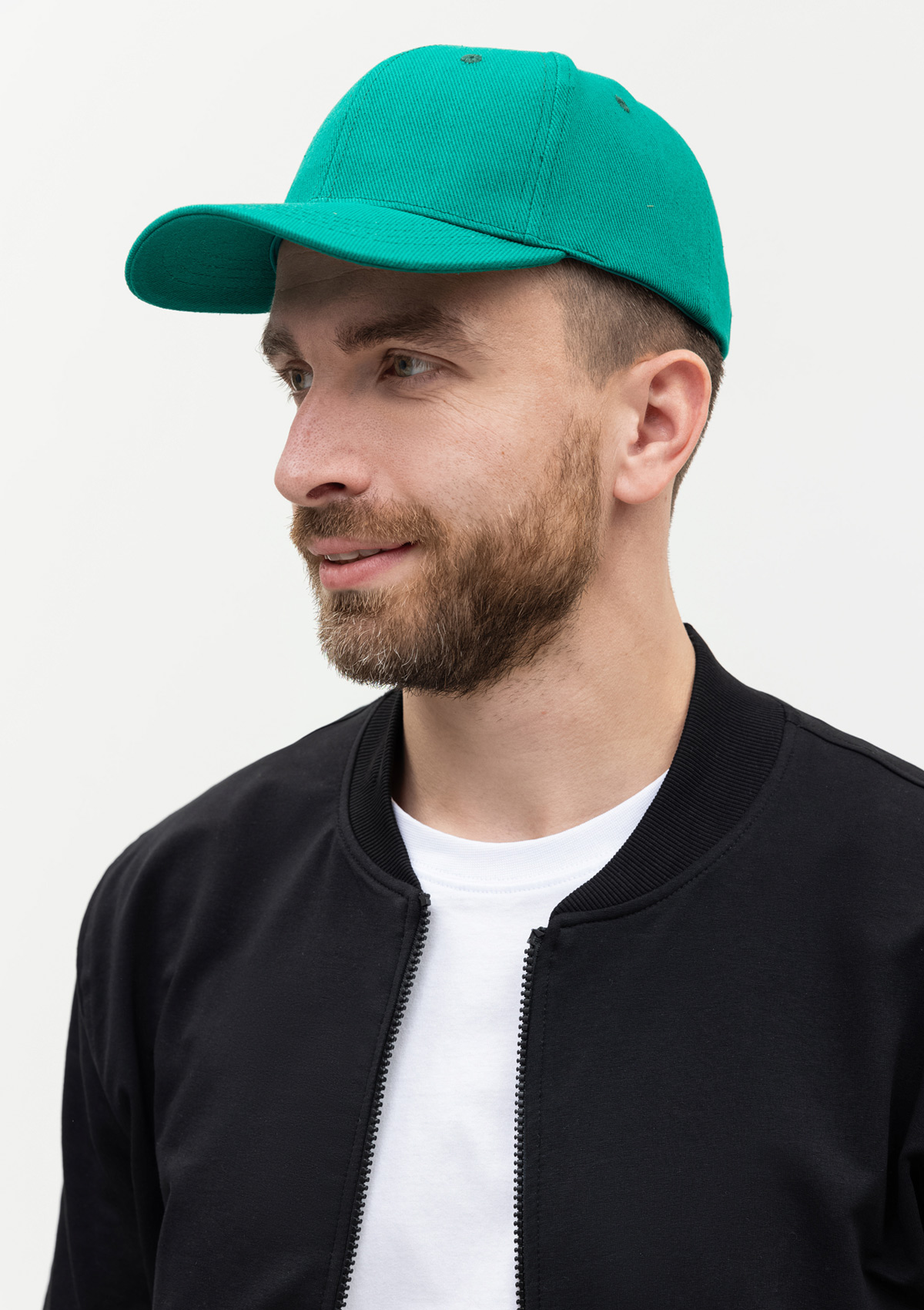 Бейсболка STAN 6 клиньев хлопок 330, 06, Зелёный,  (30/1)  (56-58)