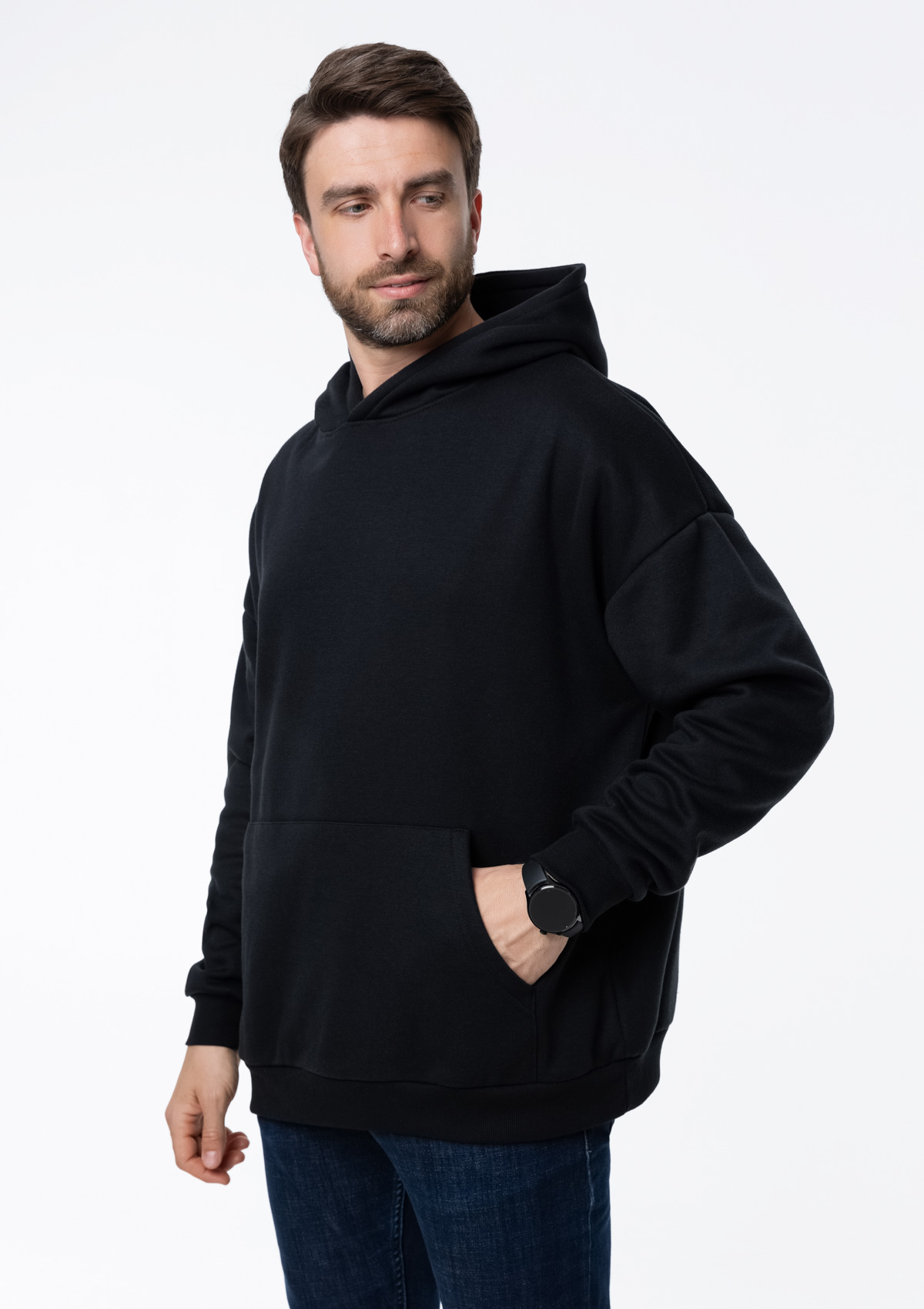 Худи унисекс STAN оверсайз интерсофт 320, 69, Чёрный,  (20)  (56/XXXL)