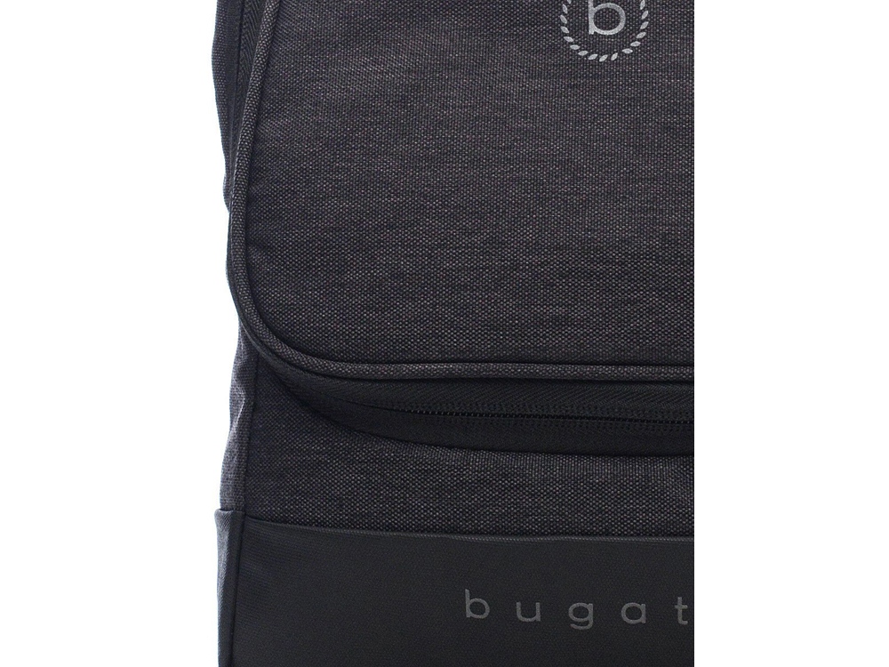 Несессер дорожный BUGATTI Universum, графитовый, полиэстер меланж/тарпаулин, 22х7х21 см, 2 л