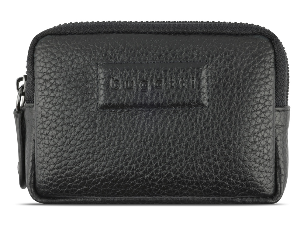 Ключница BUGATTI ЭЛЬЗА | ELSA, с защитой данных RFID, чёрная, воловья кожа/полиэстер, 11х2х7 см