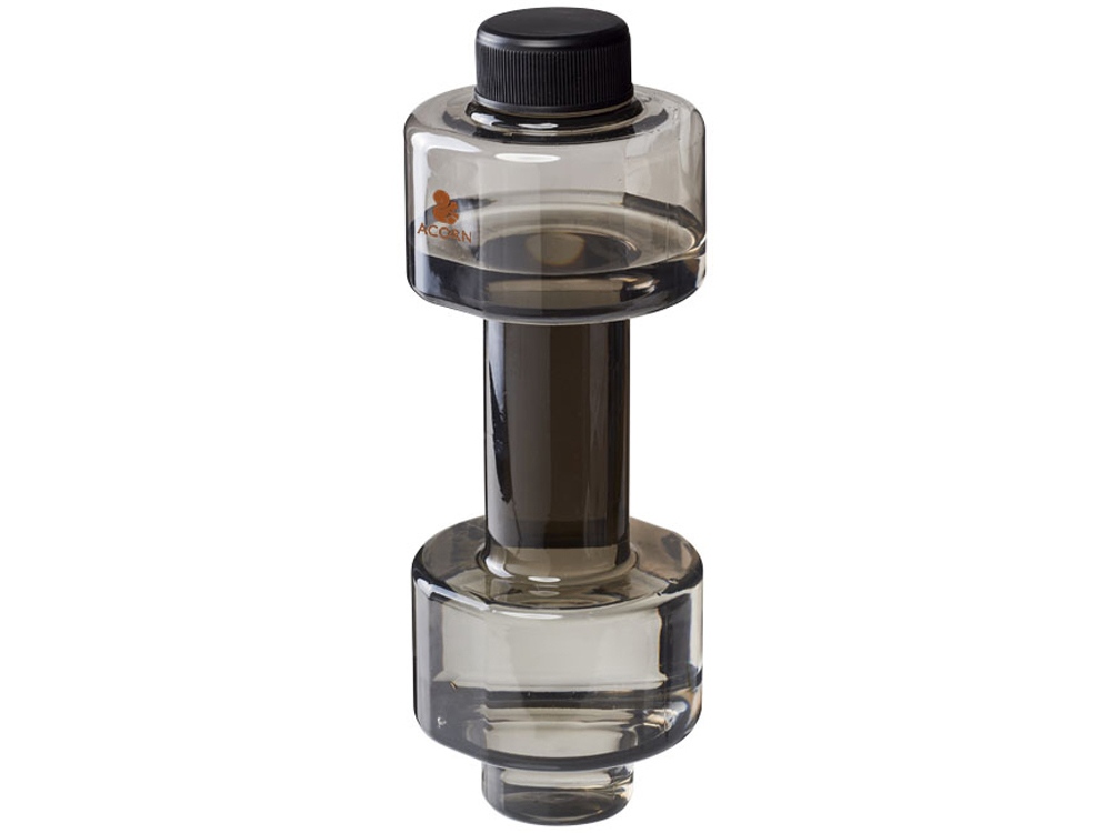 Бутылка для воды Coach в форме гантели, черный прозрачный