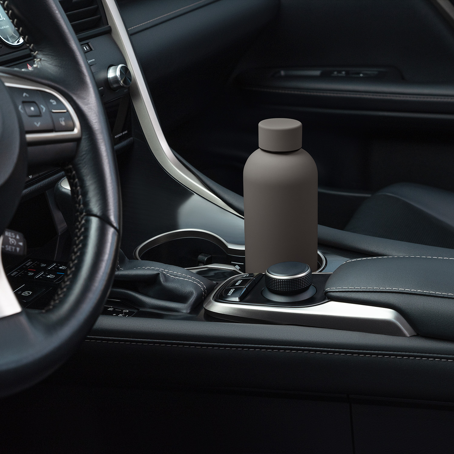 Термобутылка вакуумная герметичная Прима (Prima), оранжевая — пример нанесения логотипа (Portobello Термокружки) | Print Logo