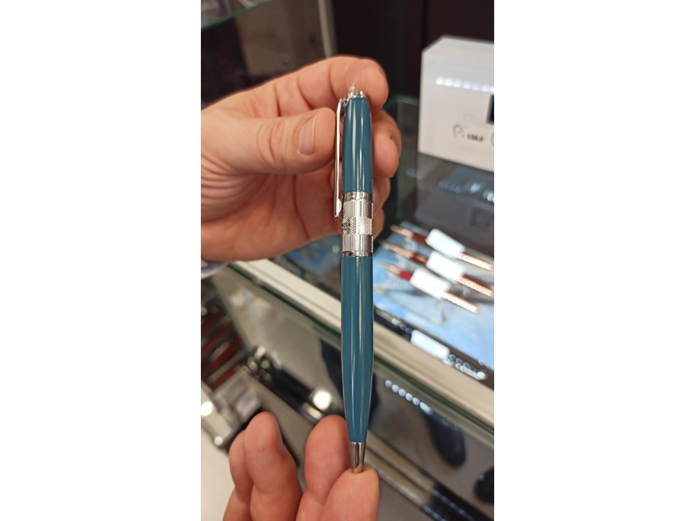 Ручка шариковая Pierre Cardin BARON, зелено-синий