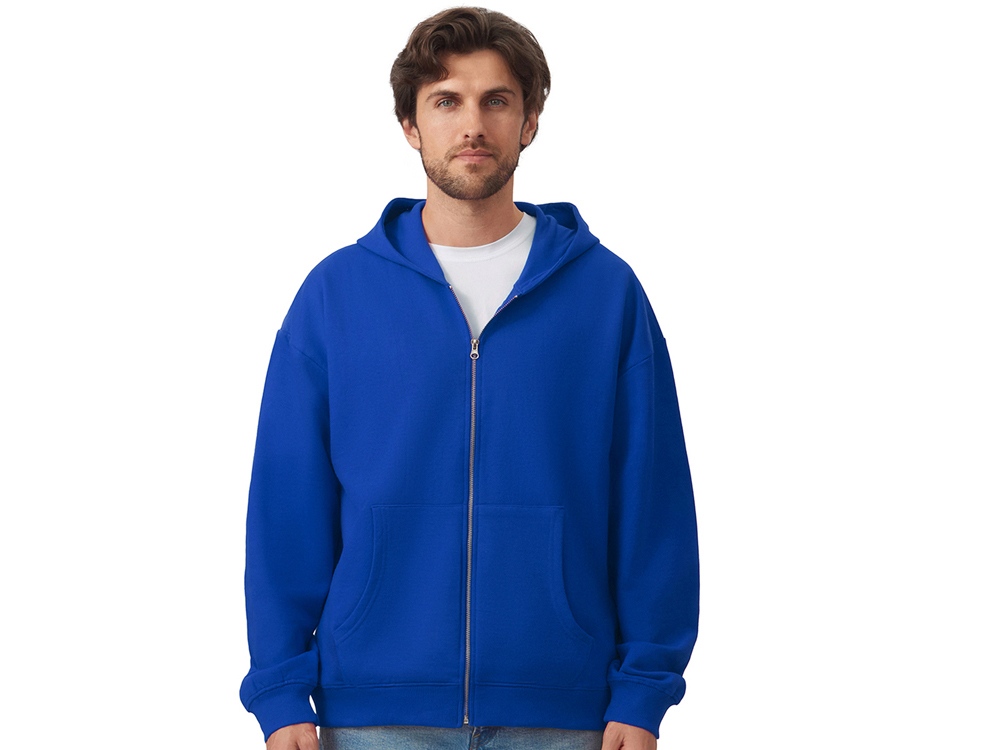 Толстовка оверсайз с капюшоном на молнии Monaco, синий классический