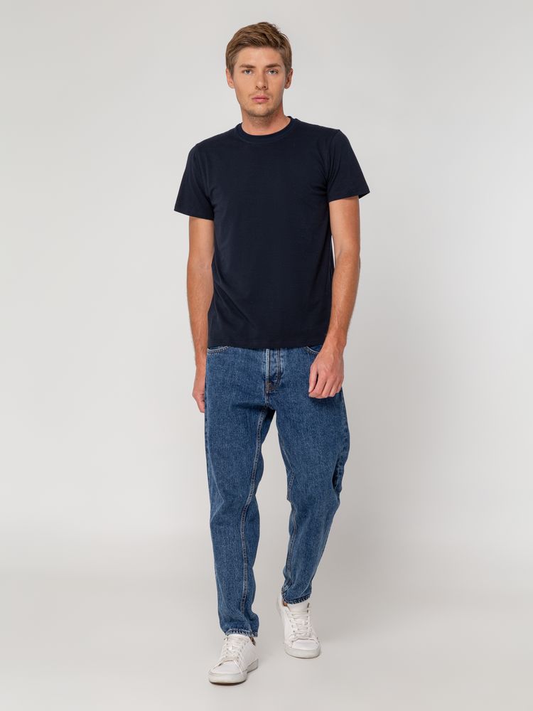 Футболка мужская T-bolka Stretch, темно-синяя (navy), размер M