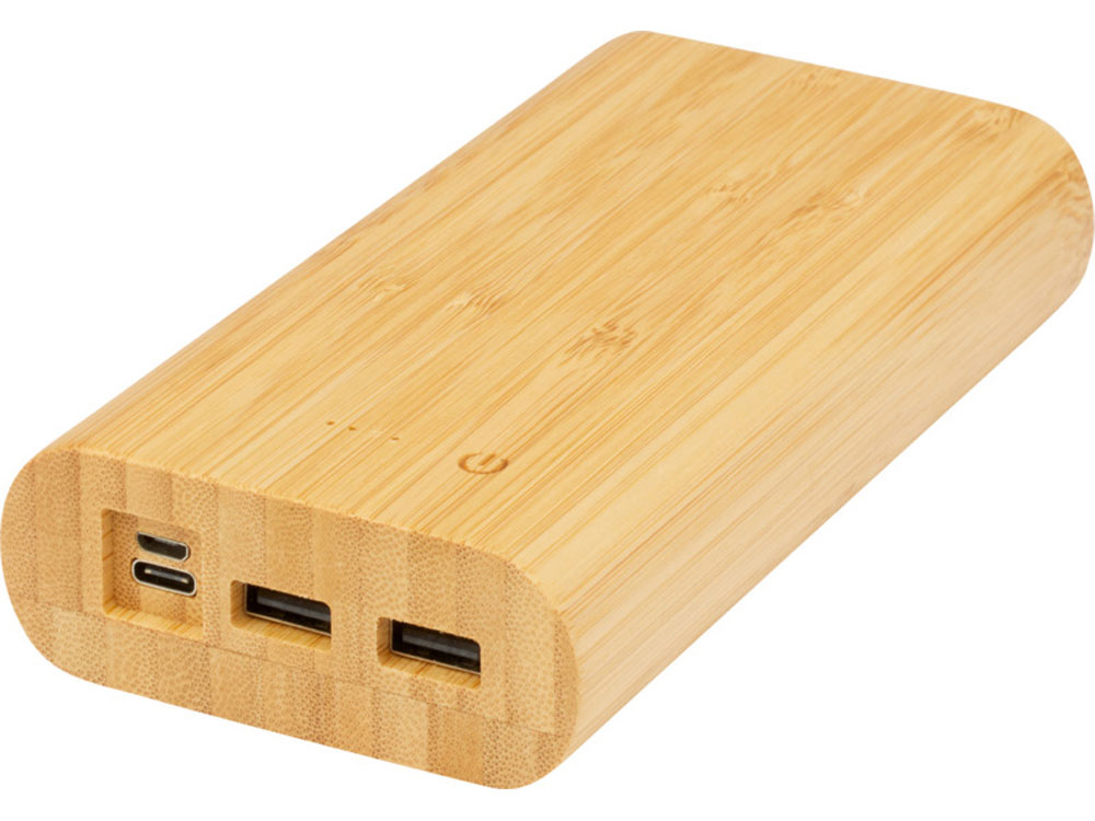 Портативное зарядное устройство Tulda из бамбука, 20000 mAh с логотипом  | Print Logo