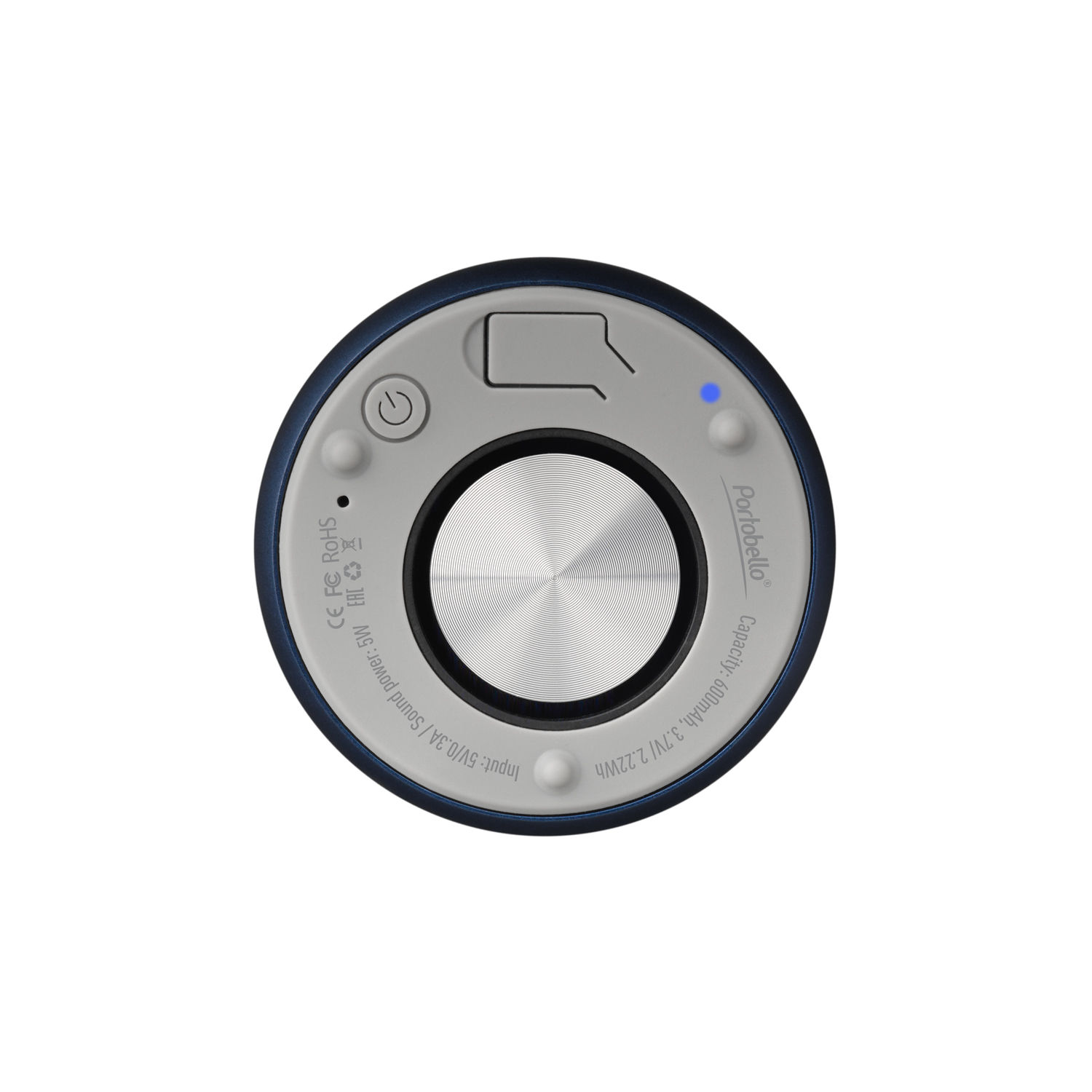 Беспроводная колонка Пэшн (Passion) 80dB 600 mAh (Bluetooth 5.4), синяя