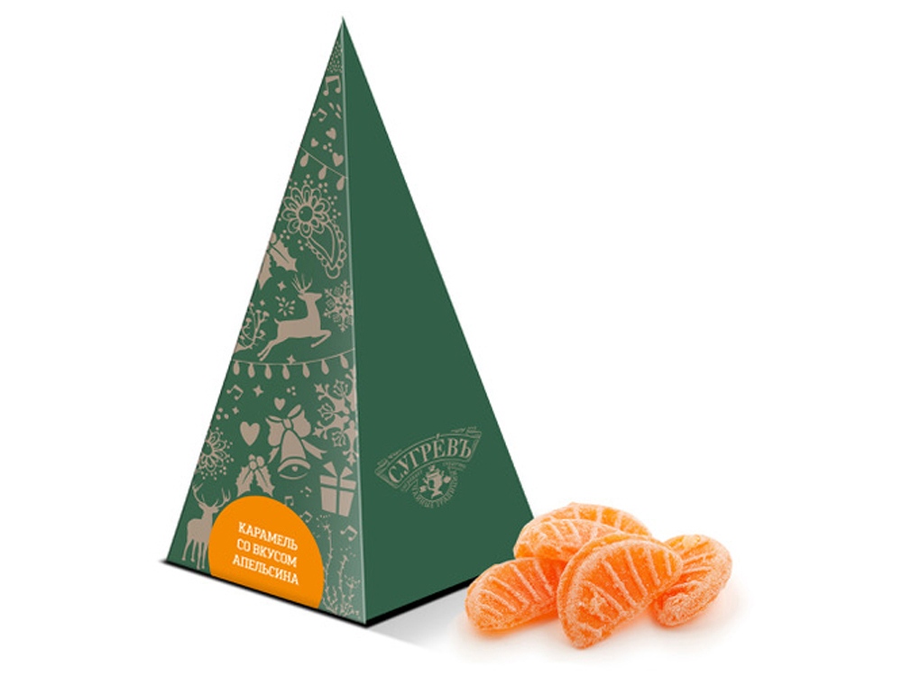 Карамель леденцовая со вкусом апельсина в подарочной упаковке с логотипом СУГРЕВЪ | Print Logo