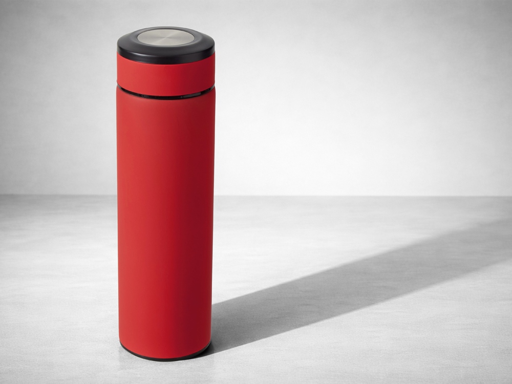 Вакуумный термос Vacuum Flask C1, soft touch, 420мл, красный