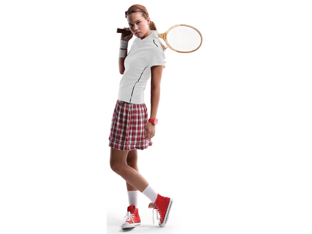 Рубашка поло Backhand женская, белый/темно-синий