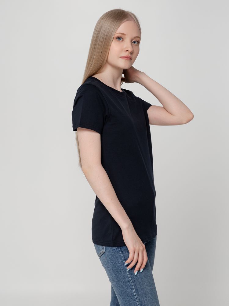 Футболка женская T-bolka Lady темно-синяя, размер S