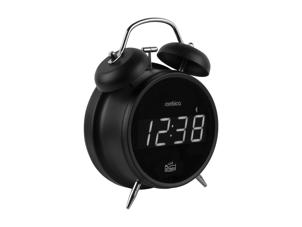 Настольные часы с колонкой Cosmo с логотипом Rombica | Print Logo