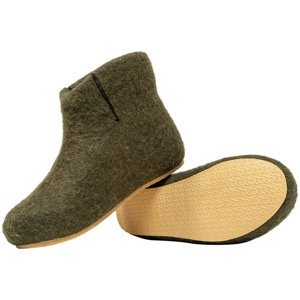 Домашние валенки Wild, зеленые (олива), размер 40