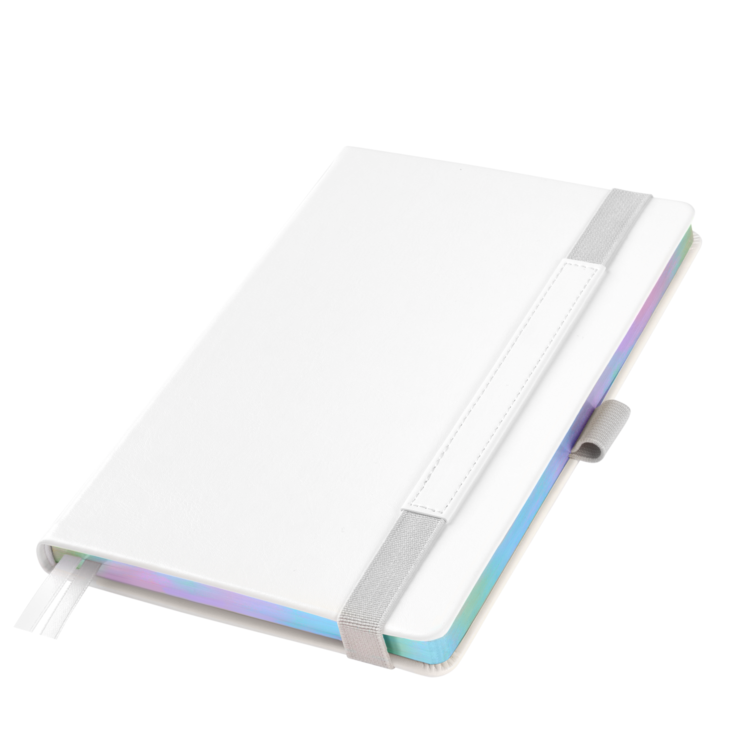 Ежедневник Гэлакси (Galaxy) недатированный, жесткая обложка, срез голограф. фольга, белый