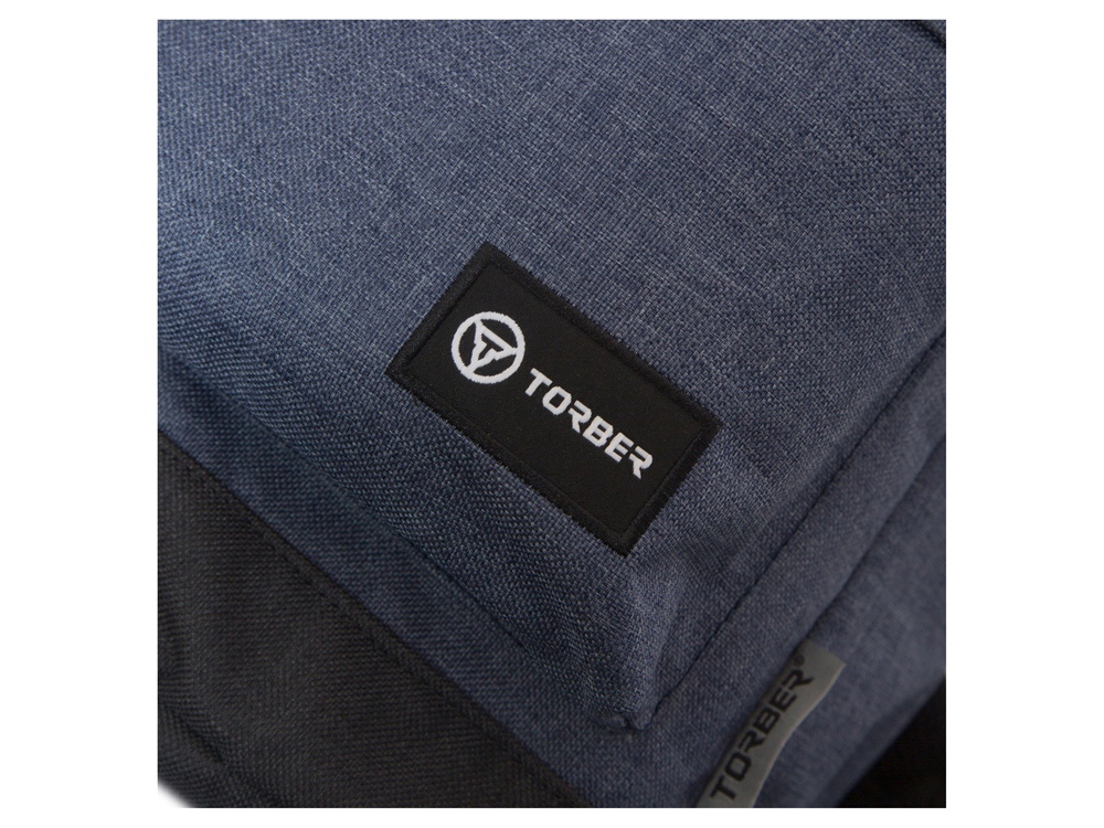 Рюкзак TORBER ГРАФФИТИ, синий, полиэстер меланж, 46 х 29 x 18 см
