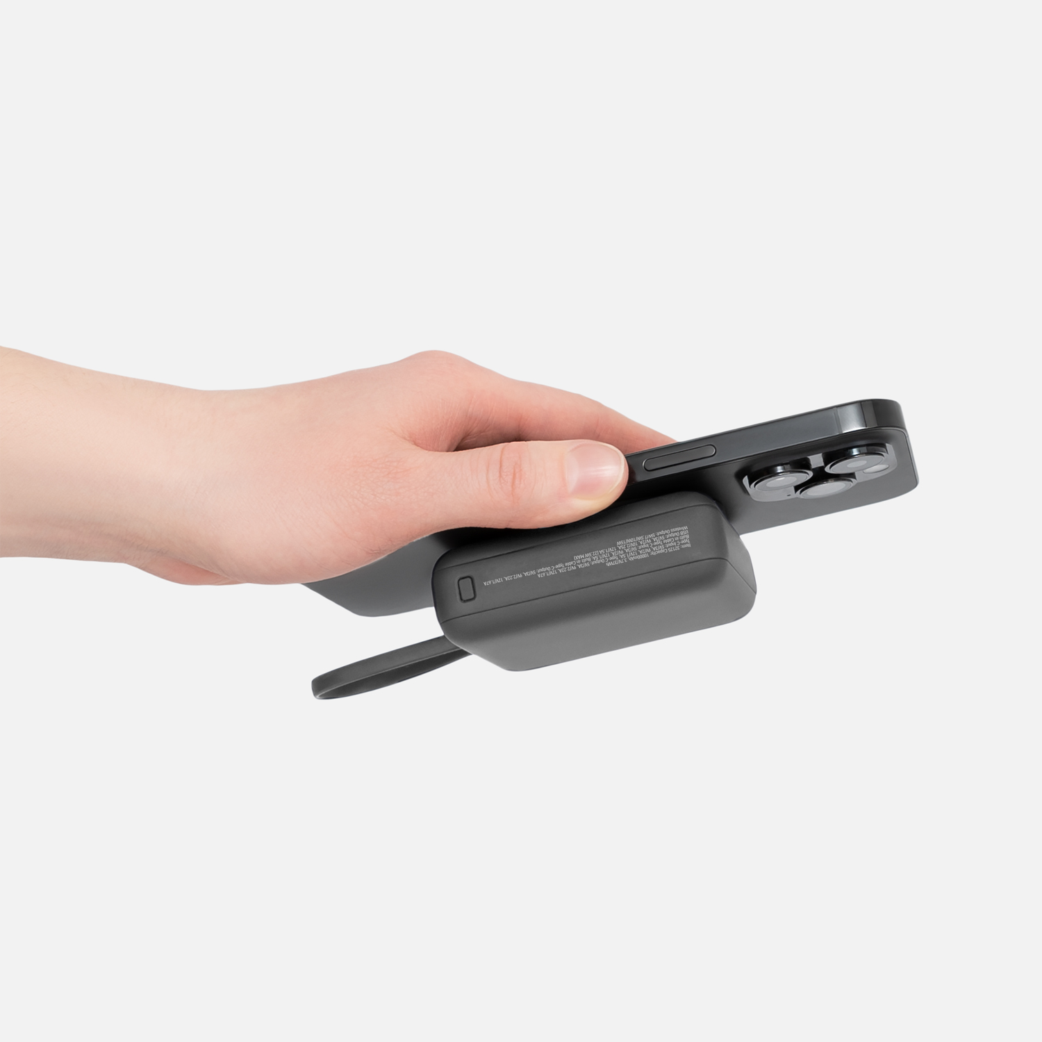 Внешний аккумулятор с подсветкой Ritter PD 10000mAh с функцией беспроводной зарядки 15W, серый