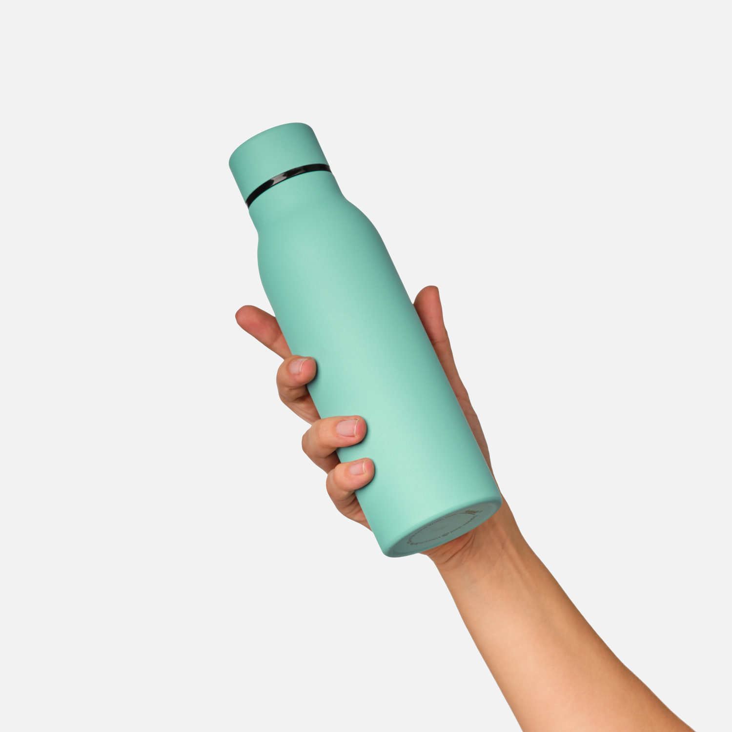 Термобутылка вакуумная герметичная Соренто (Sorento), серая, гладкое покрытие — пример нанесения логотипа (Portobello Термокружки) | Print Logo