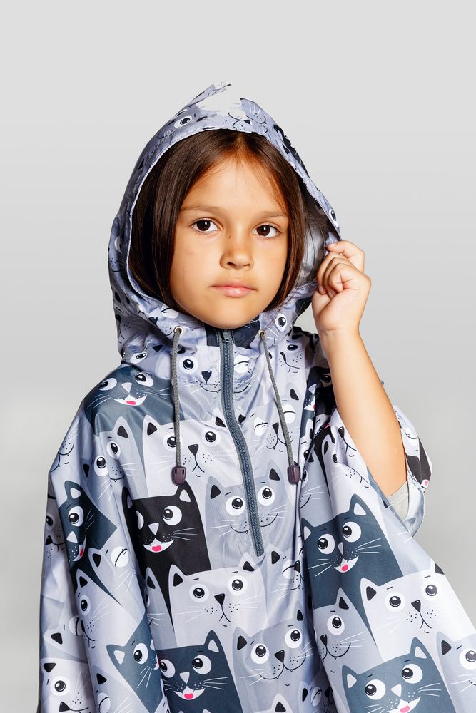 Дождевик-пончо детский AquaStop Kids на заказ фото на сайте Print Logo.