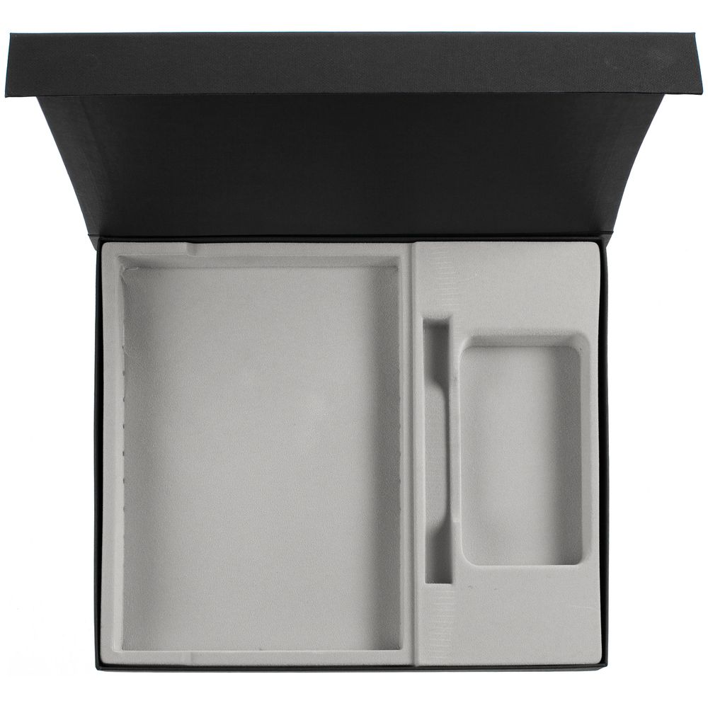 Коробка Daily под ежедневник, аккумулятор и ручку — пример нанесения логотипа (сделано в России) | Print Logo