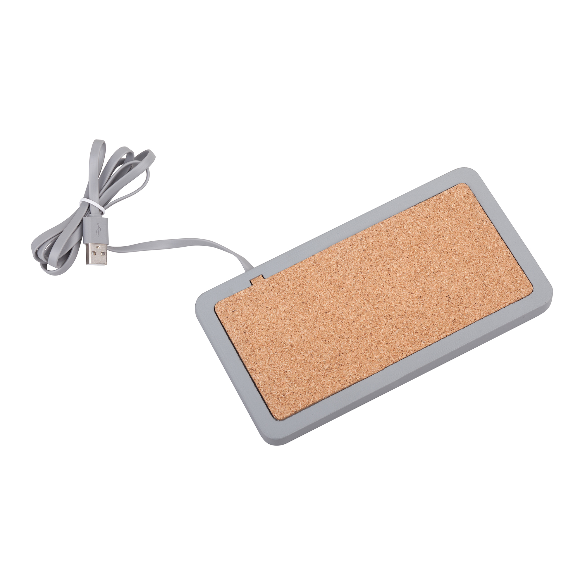 Настольный органайзер "Stonehenge" с беспроводным зарядным устройством, камень/бамбук фото на сайте Print Logo.