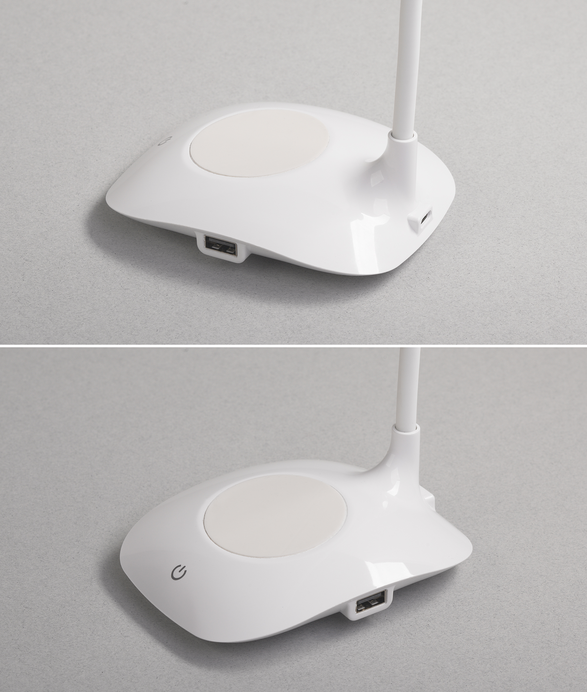 Лампа с беспроводным зарядным устройством "Spotlight", белый