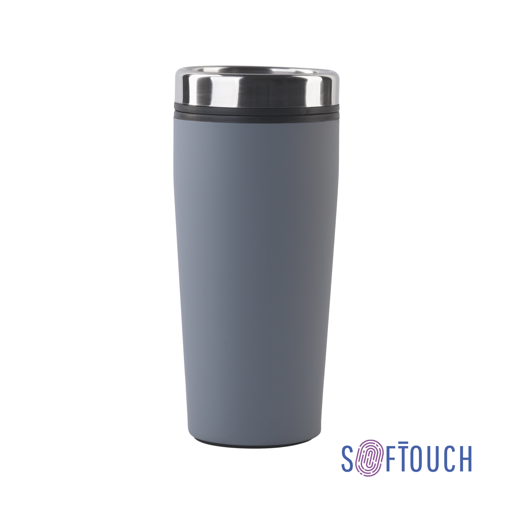 Термостакан "Европа" 500 мл, покрытие soft touch, фиолетовый