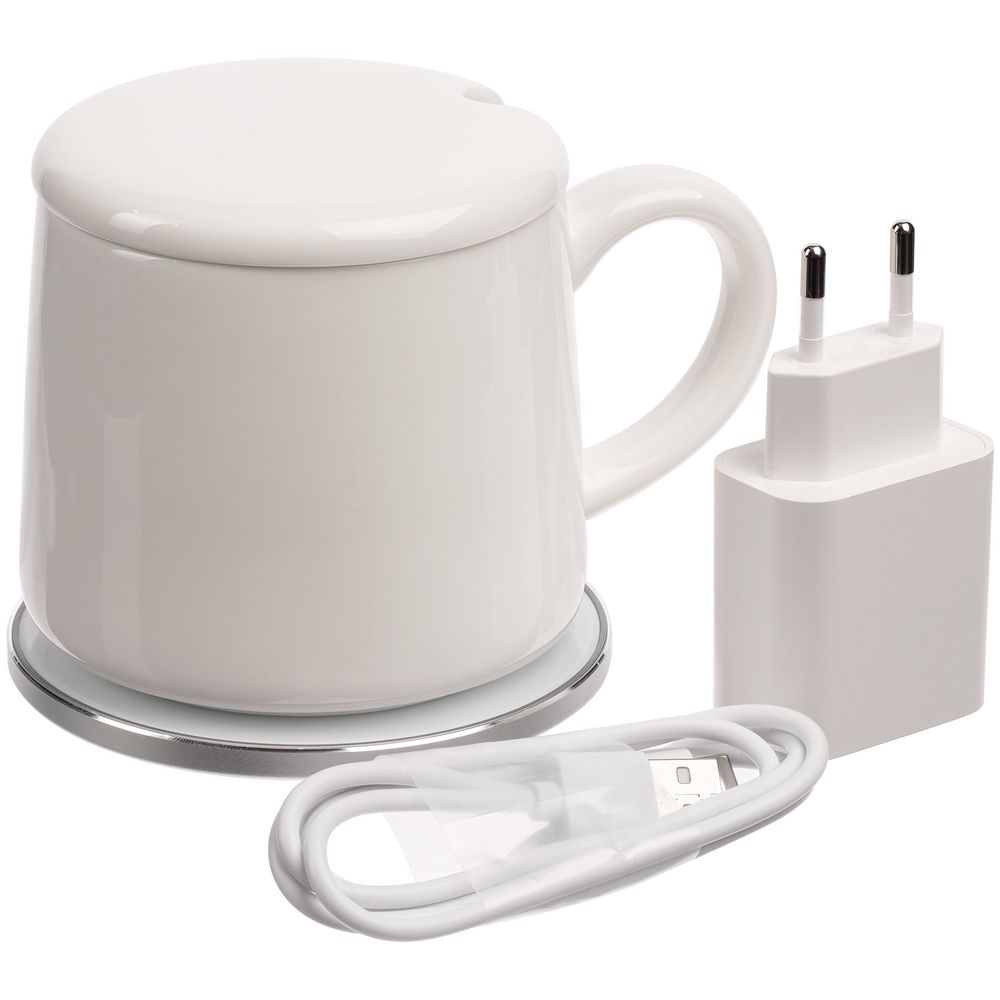 Кружка с подогревом и беспроводной зарядкой Dual Base, ver.2