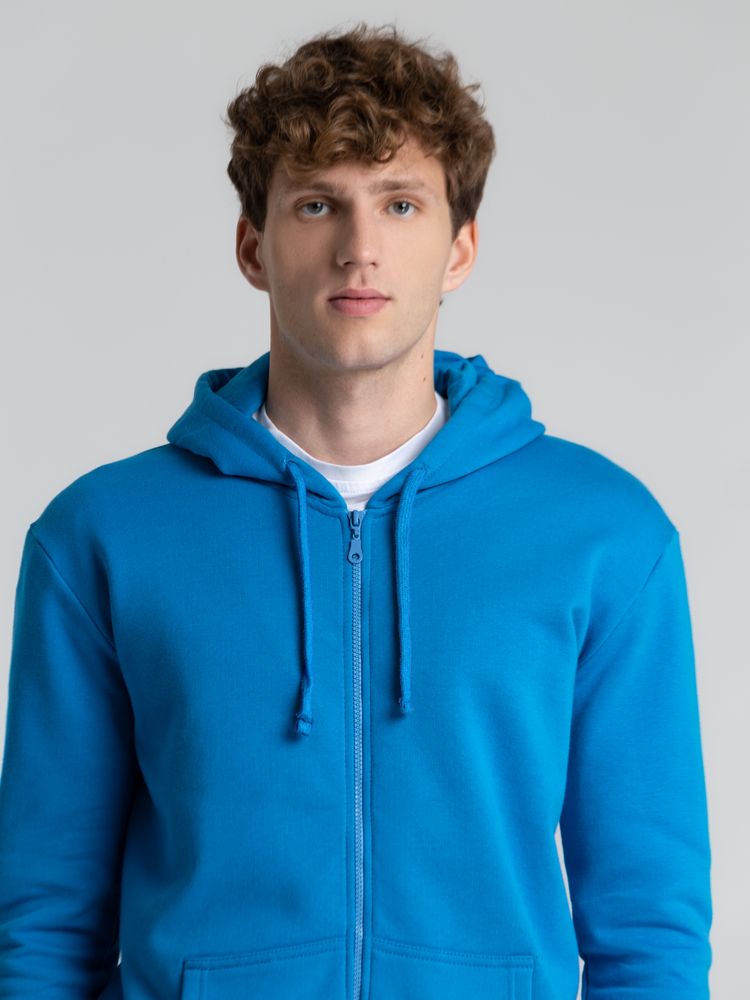 Толстовка на молнии с капюшоном Siverga Heavy 2.0, бирюзовая, размер S