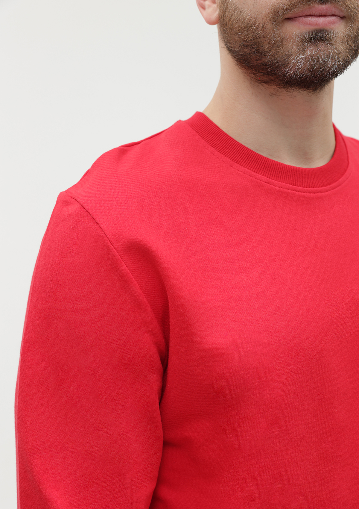 Свитшот унисекс STAN футер без начёса, 260, 63, Красный,  (14)  (54/XXL)