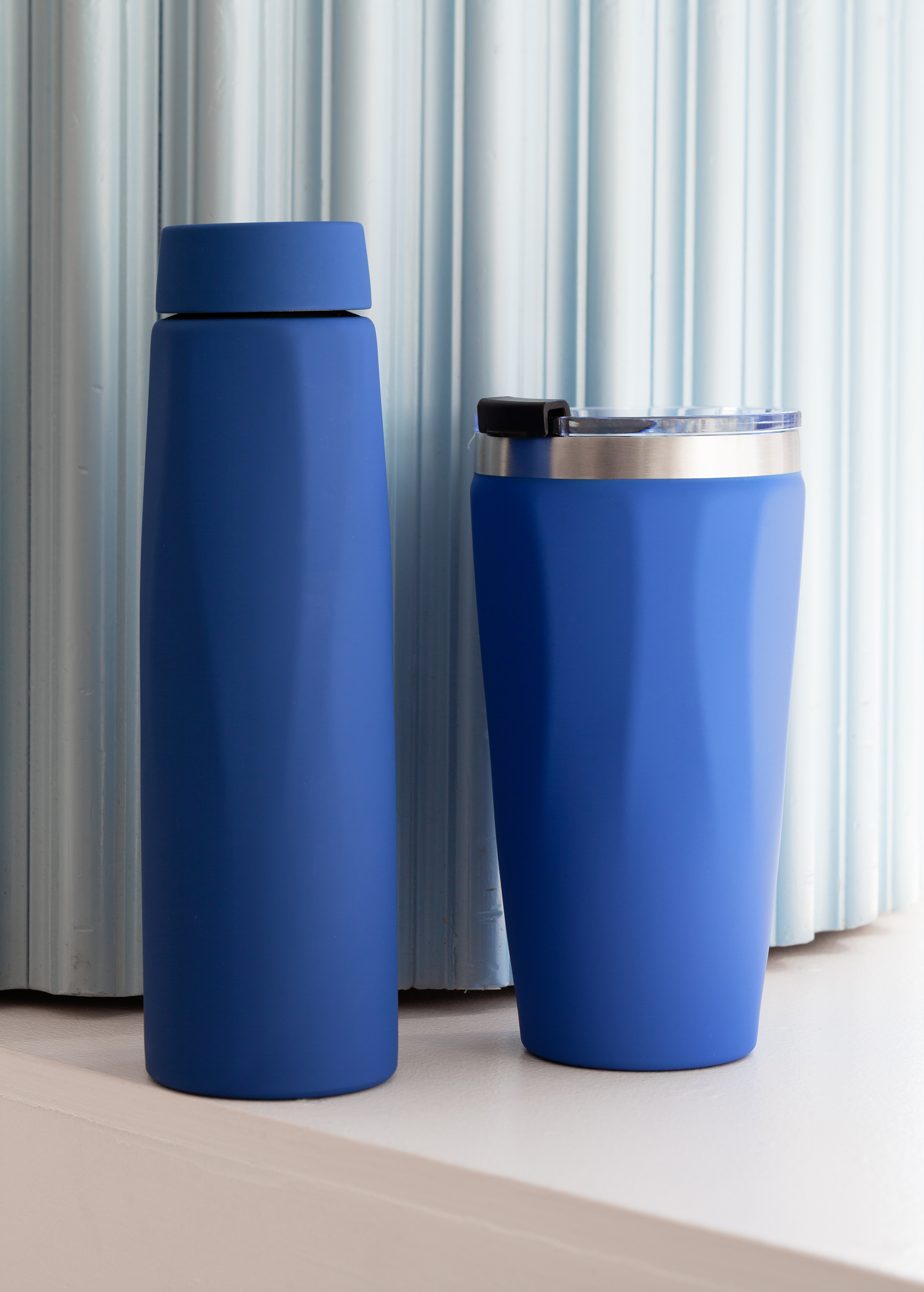 Термостакан "Calypso" 500 мл, покрытие soft touch, черный #, черный