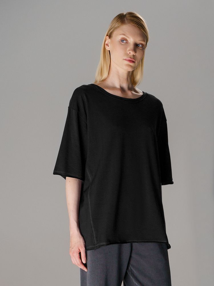 Футболка оверсайз унисекс Vozduh, черная, размер XL/XXL