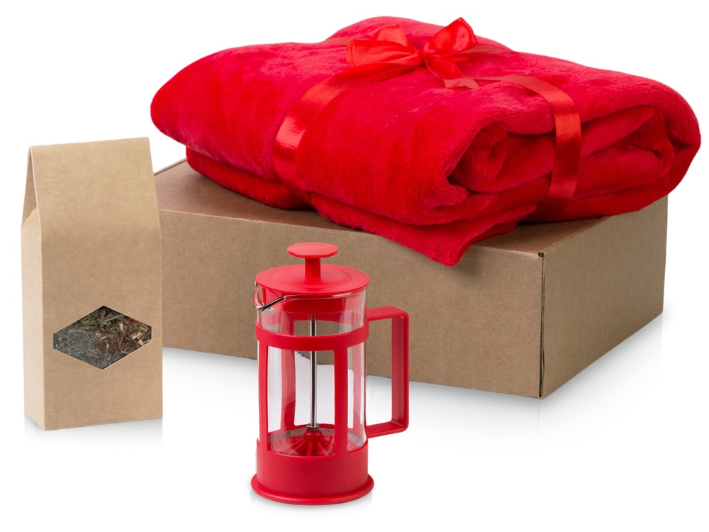 Подарочный набор Tea time с пледом с логотипом  | Print Logo