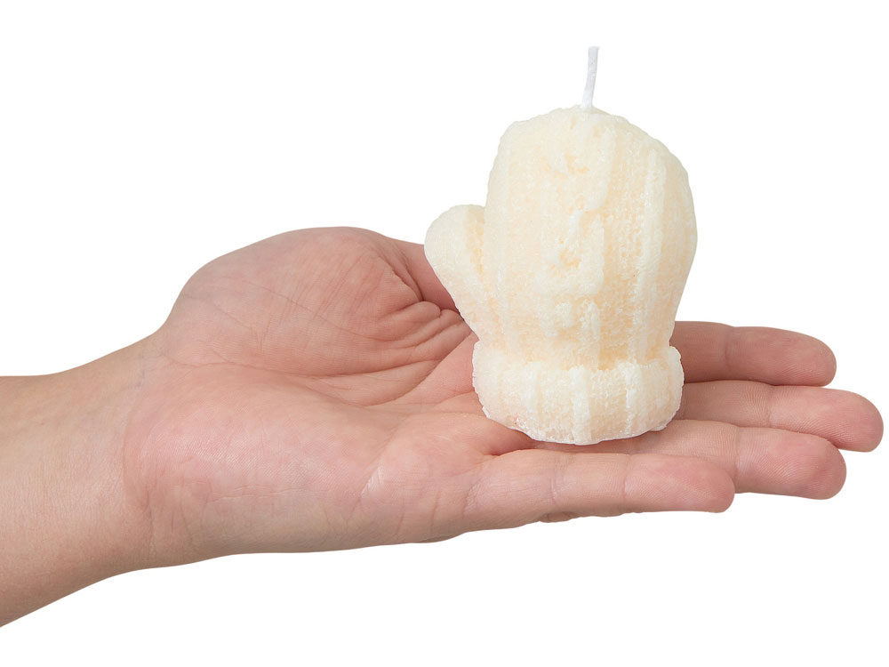 Свеча Рукавичка, молочный