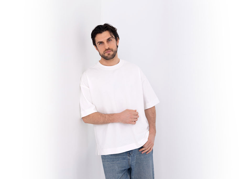 Футболка оверсайз Beta.01 унисекс, молочный