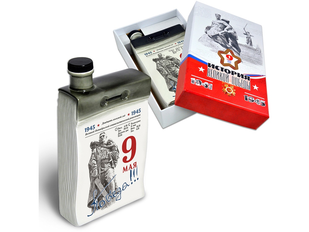 Штоф Календарь 9 мая с логотипом  | Print Logo