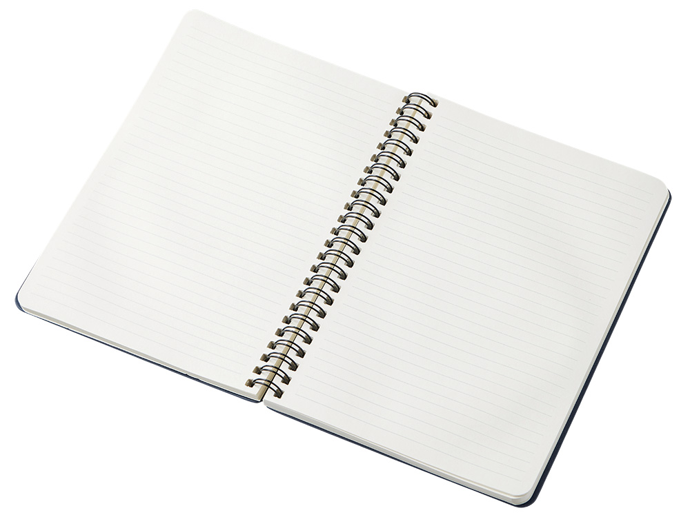 Блокнот А5 Dante из искусственной кожи на спирали, темно-синий