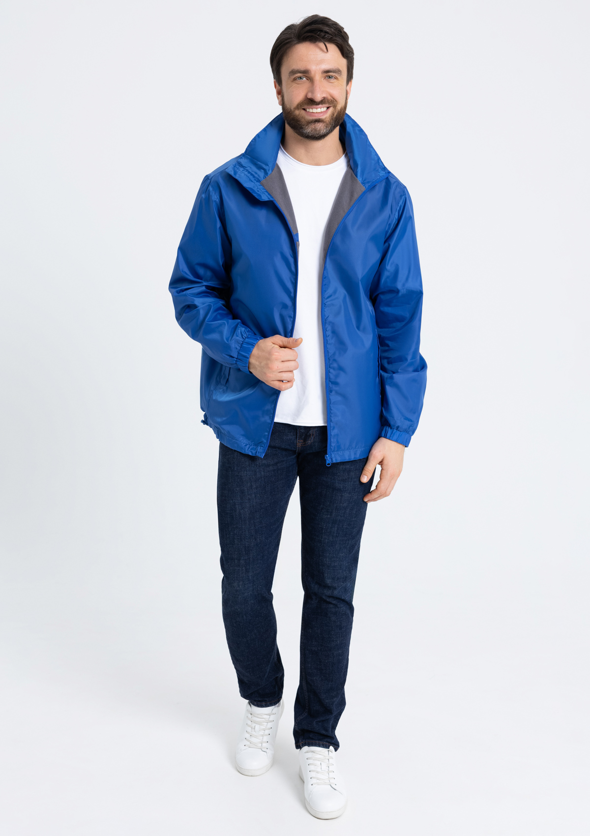 Ветровка утепленная унисекс STAN, 60, дюспо 210T, Синий,  (16/1)  (52/XL)