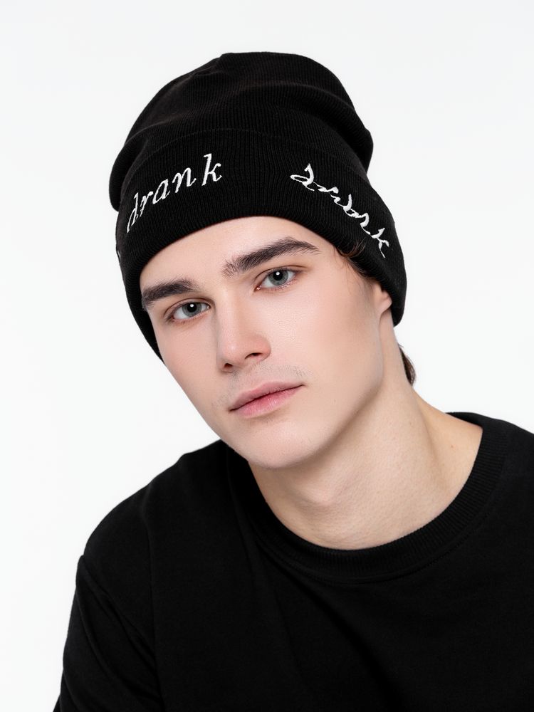 Шапка с вышивкой Drunk с логотипом Ловец слов | Print Logo