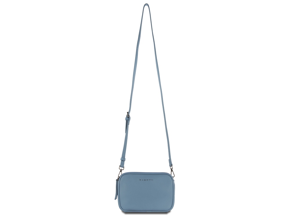 Сумка кросс-боди женская BUGATTI АЛМАТА | ALMATA, голубая, полиуретан, 21,5х6х15 см