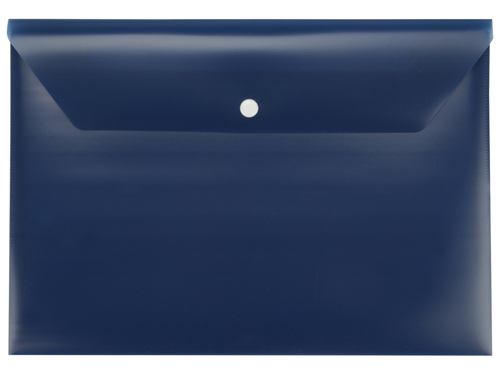 Папка-конверт А4 с кнопкой, синий (Р)