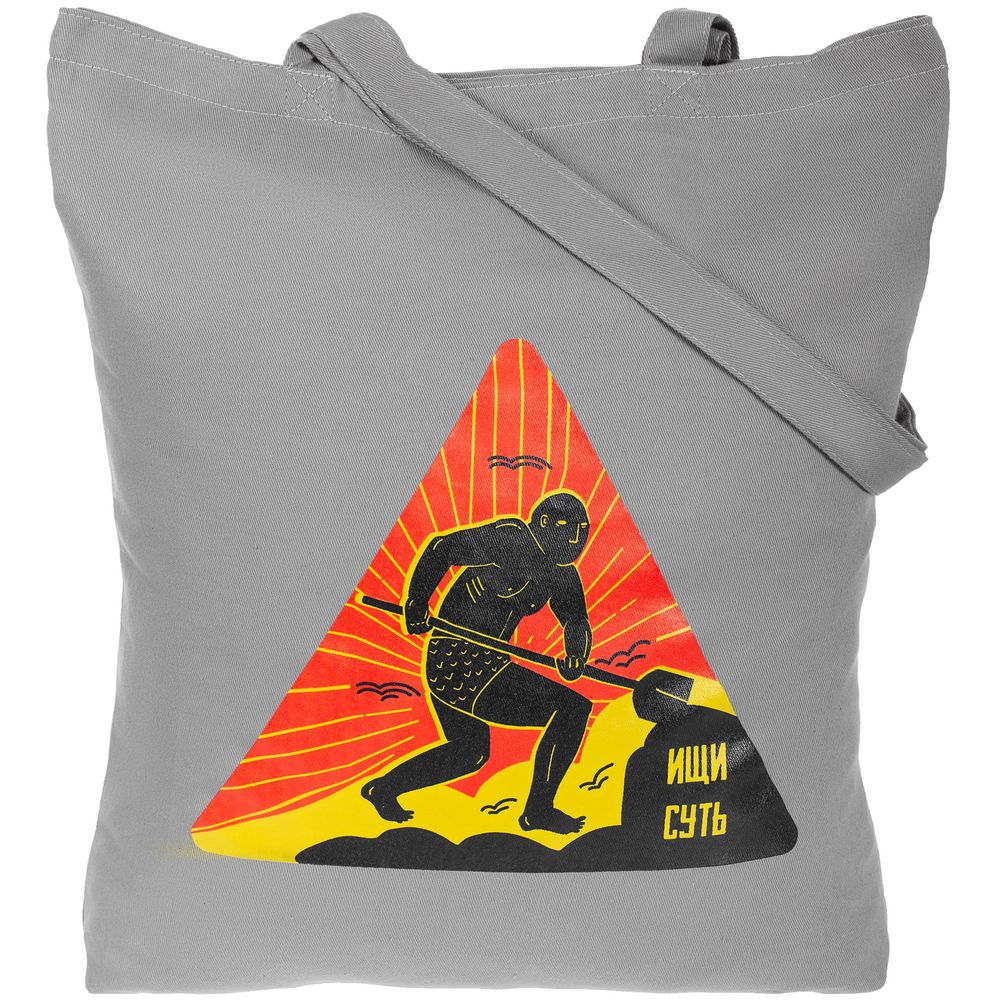 Холщовая сумка «Ищи суть» — пример нанесения логотипа (Соль) | Print Logo