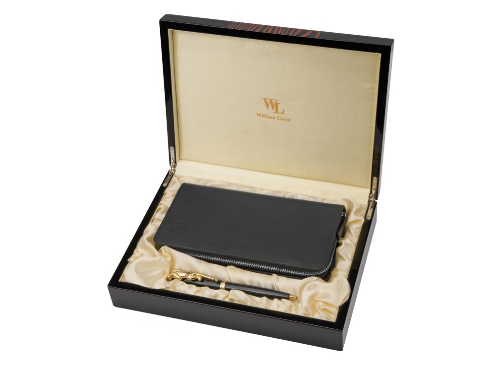 Набор: ручка шариковая, трэвел-портмоне с логотипом William Lloyd | Print Logo