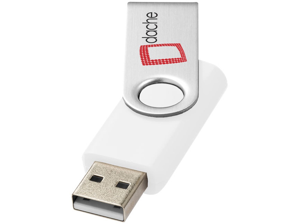 USB-флешка на 16 Гб Rotate Basic, белый