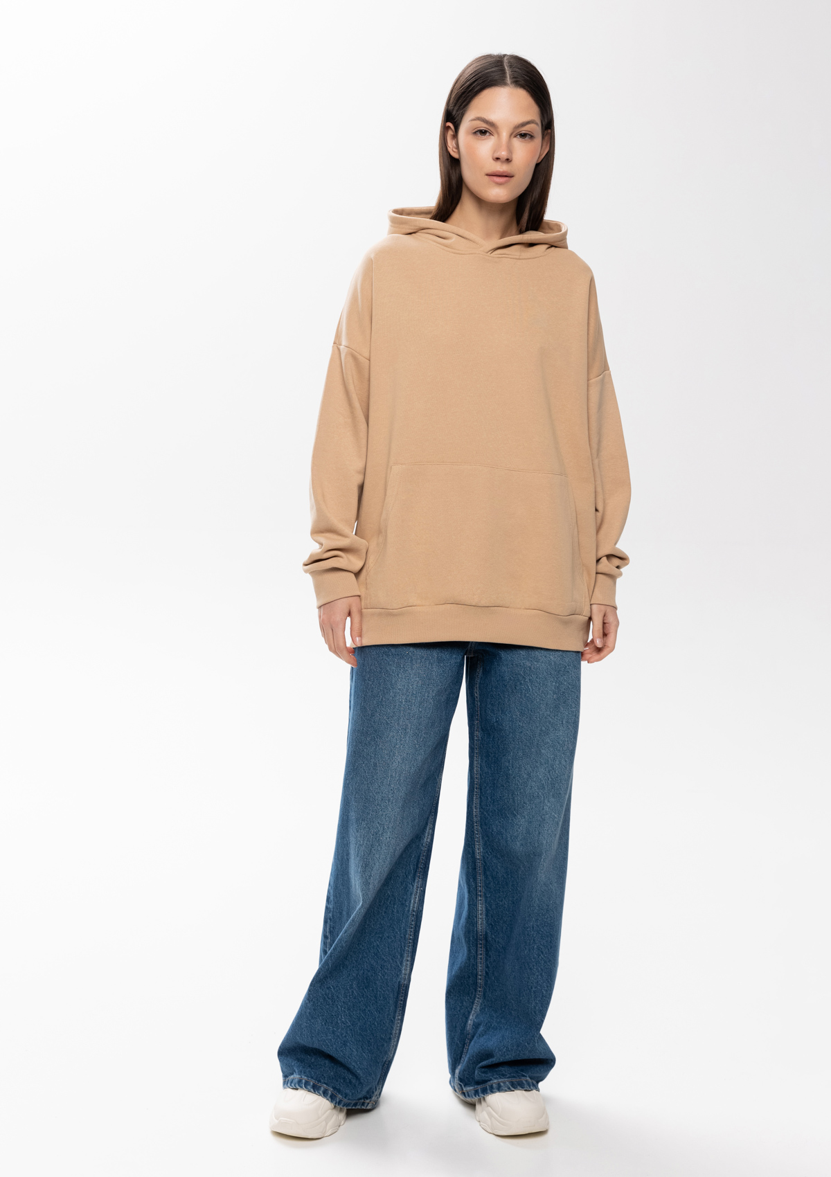 Худи унисекс STAN оверсайз футер без начёса 350, 66, Бежевый,  (54/1)  (44/XS)